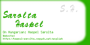 sarolta haspel business card